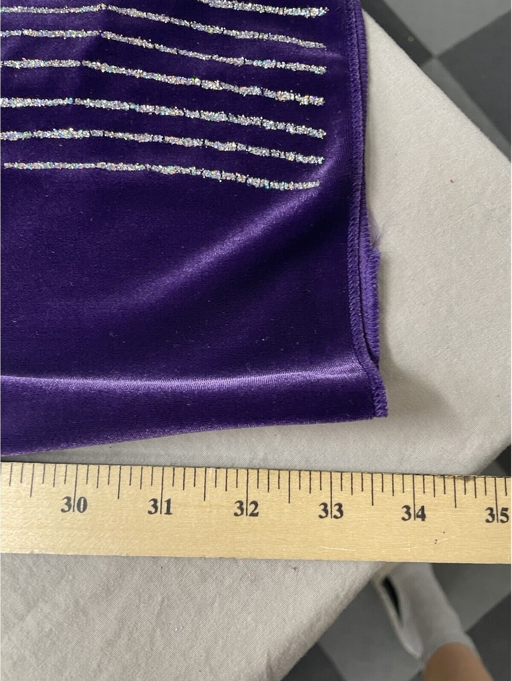 NEW Body Wrappers Footless Dance Pant Purple Glitter Size Medium - Picture 9 of 10